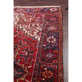 Hand Knotted Woolen Oriental Heriz Classical Persian Area Rug - 11'1" x 8'8"
