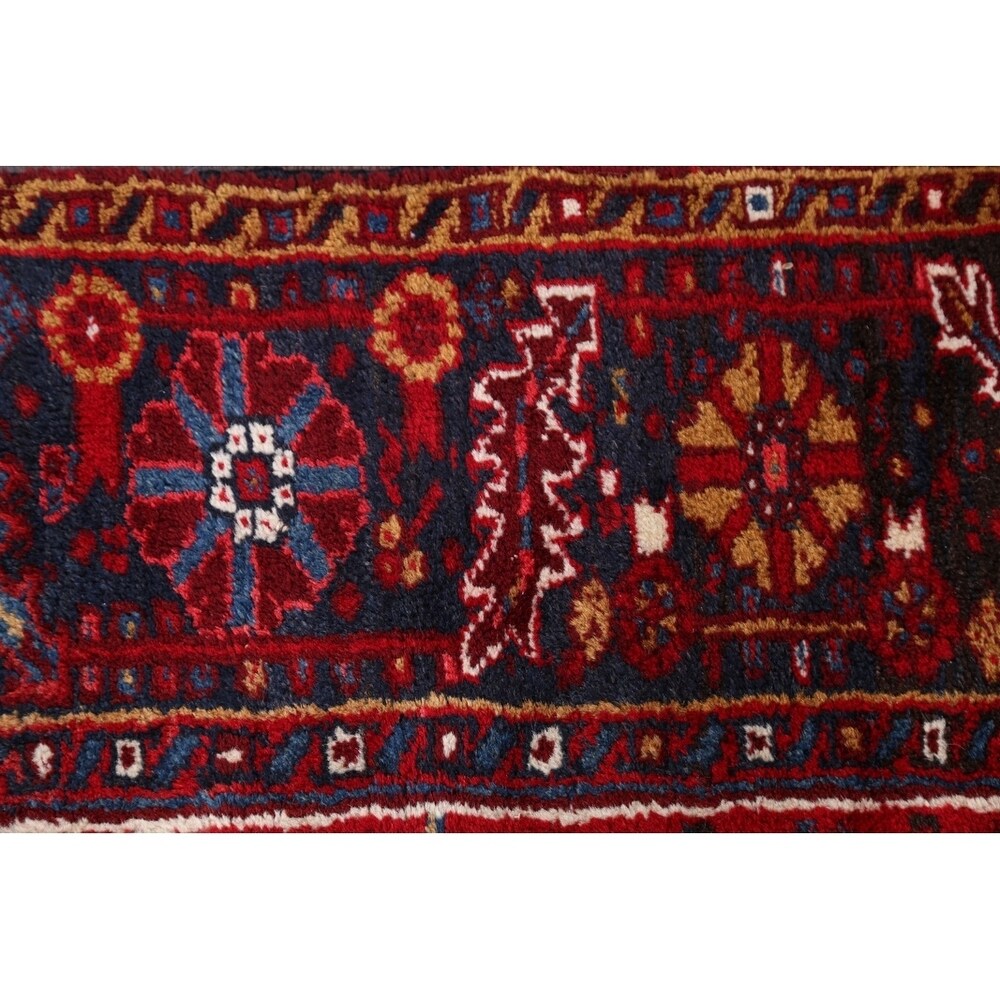 Hand Knotted Woolen Oriental Heriz Classical Persian Area Rug - 11'1" x 8'8"