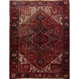 Hand Knotted Woolen Oriental Heriz Classical Persian Area Rug - 11'1" x 8'8"