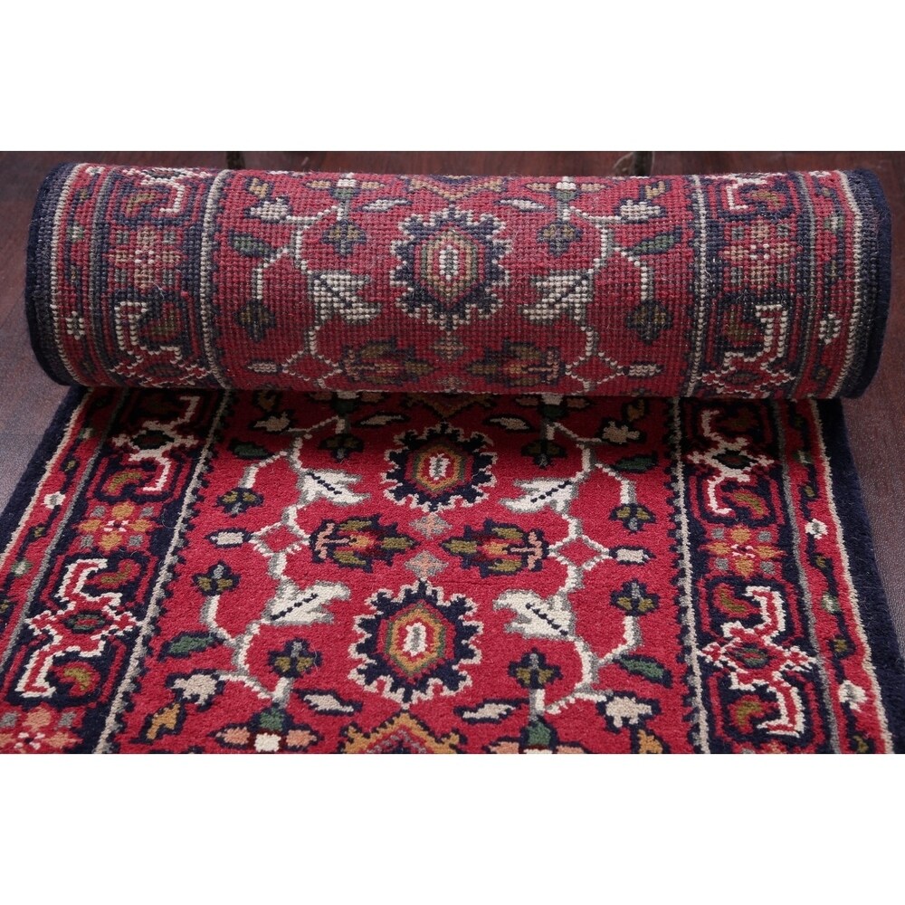 Heriz Oriental Hand Knotted Wool Traditional Persian Rug - 20'0''x 2'6''Runner