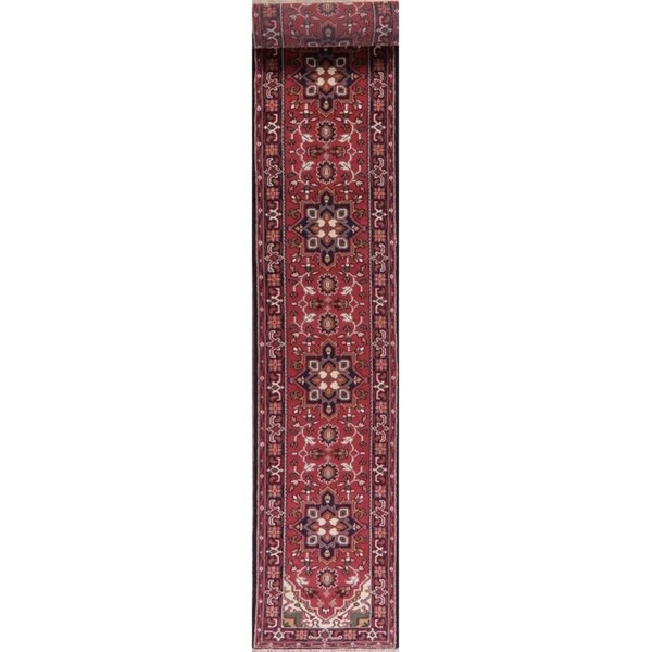 Heriz Oriental Hand Knotted Wool Traditional Persian Rug - 20'0''x 2'6''Runner