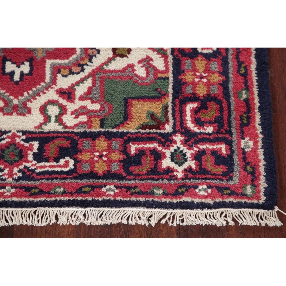 Heriz Oriental Hand Knotted Wool Traditional Persian Rug - 20'0''x 2'6''Runner