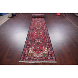 Heriz Oriental Hand Knotted Wool Traditional Persian Rug - 20'0''x 2'6''Runner