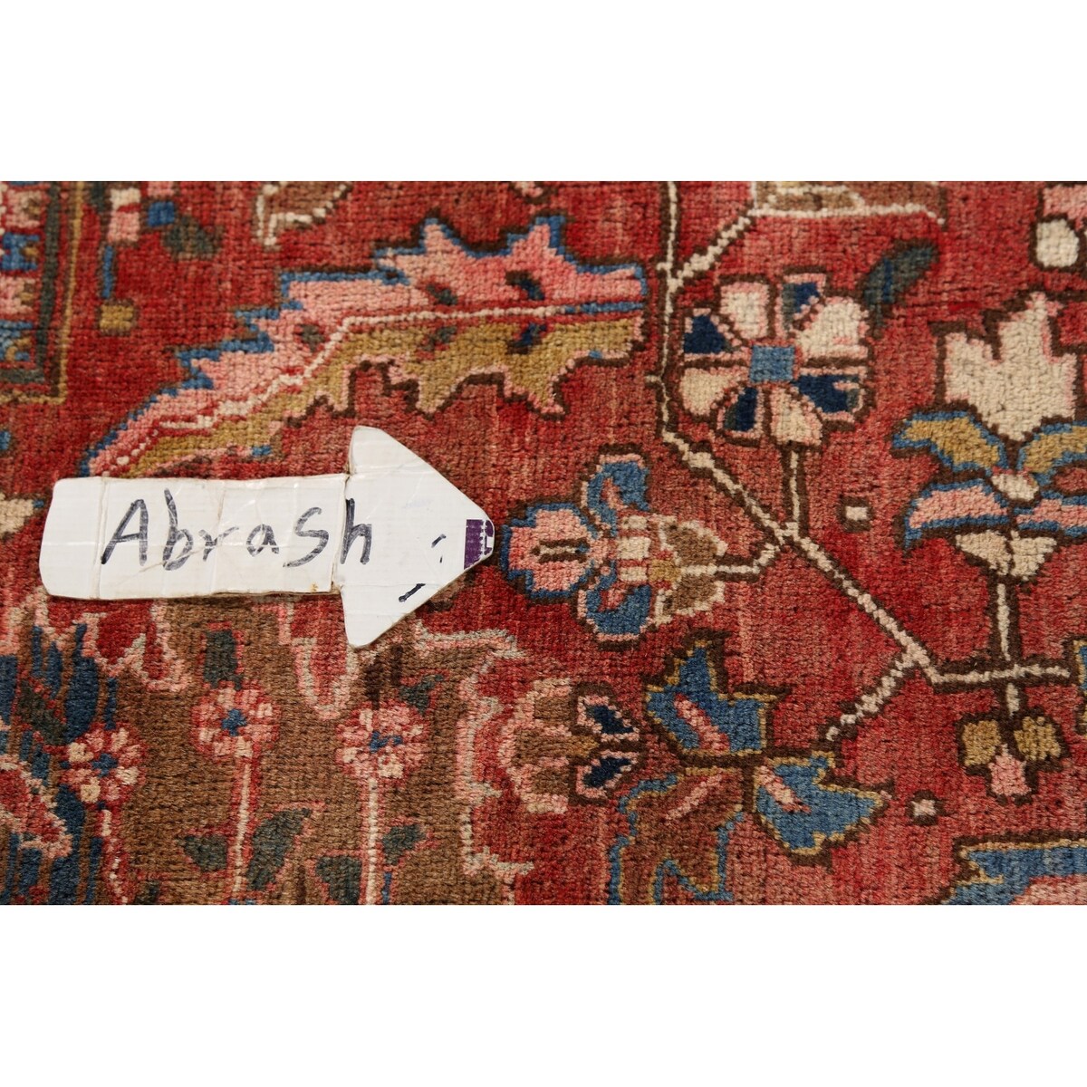 Heriz Persian Vintage Area Rug Handmade Wool Carpet - 7'7"x 10'6"