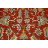 Heriz Serapi Indian Area Rug Hand-Knotted Traditional Wool Carpet - 7'11" x 9'9"