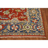 Heriz Serapi Indian Area Rug Hand-Knotted Traditional Wool Carpet - 7'11" x 9'9"