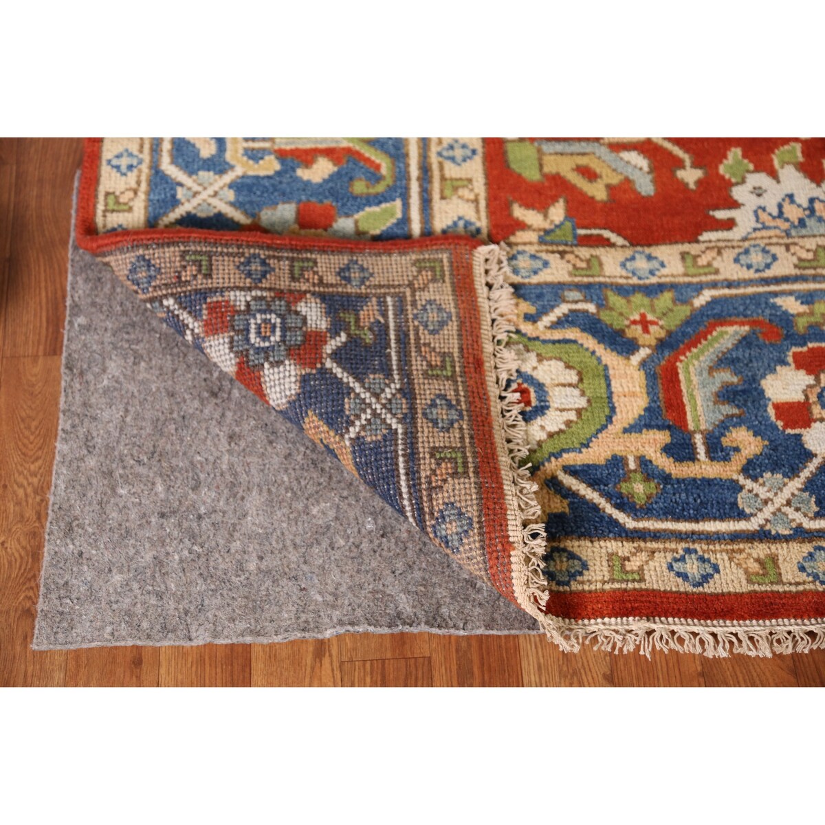 Heriz Serapi Indian Area Rug Hand-Knotted Traditional Wool Carpet - 7'11" x 9'9"