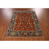 Heriz Serapi Indian Area Rug Hand-Knotted Traditional Wool Carpet - 7'11" x 9'9"