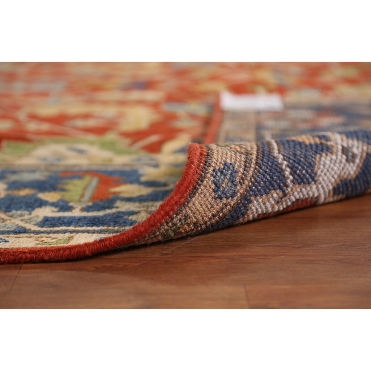 Heriz Serapi Indian Area Rug Hand-Knotted Traditional Wool Carpet - 7'11" x 9'9"