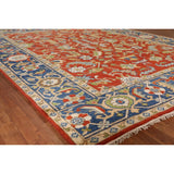 Heriz Serapi Indian Area Rug Hand-Knotted Traditional Wool Carpet - 7'11" x 9'9"