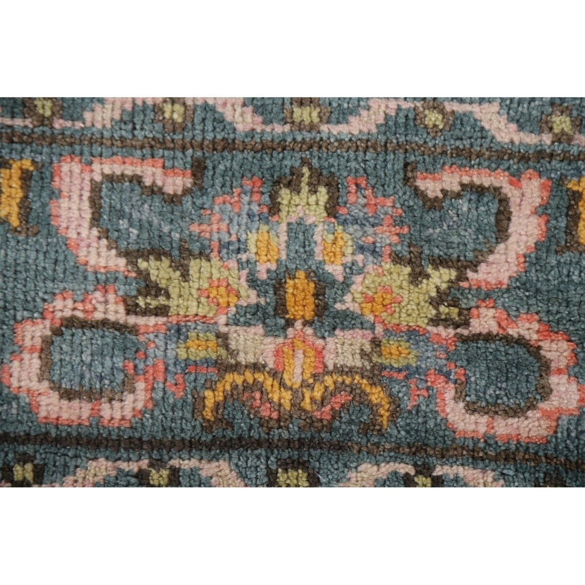 Heriz Serapi Octagon Rug Hand-Knotted Wool Carpet - 6'0"x 6'10"