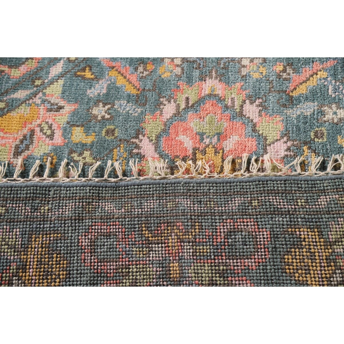 Heriz Serapi Octagon Rug Hand-Knotted Wool Carpet - 6'0"x 6'10"