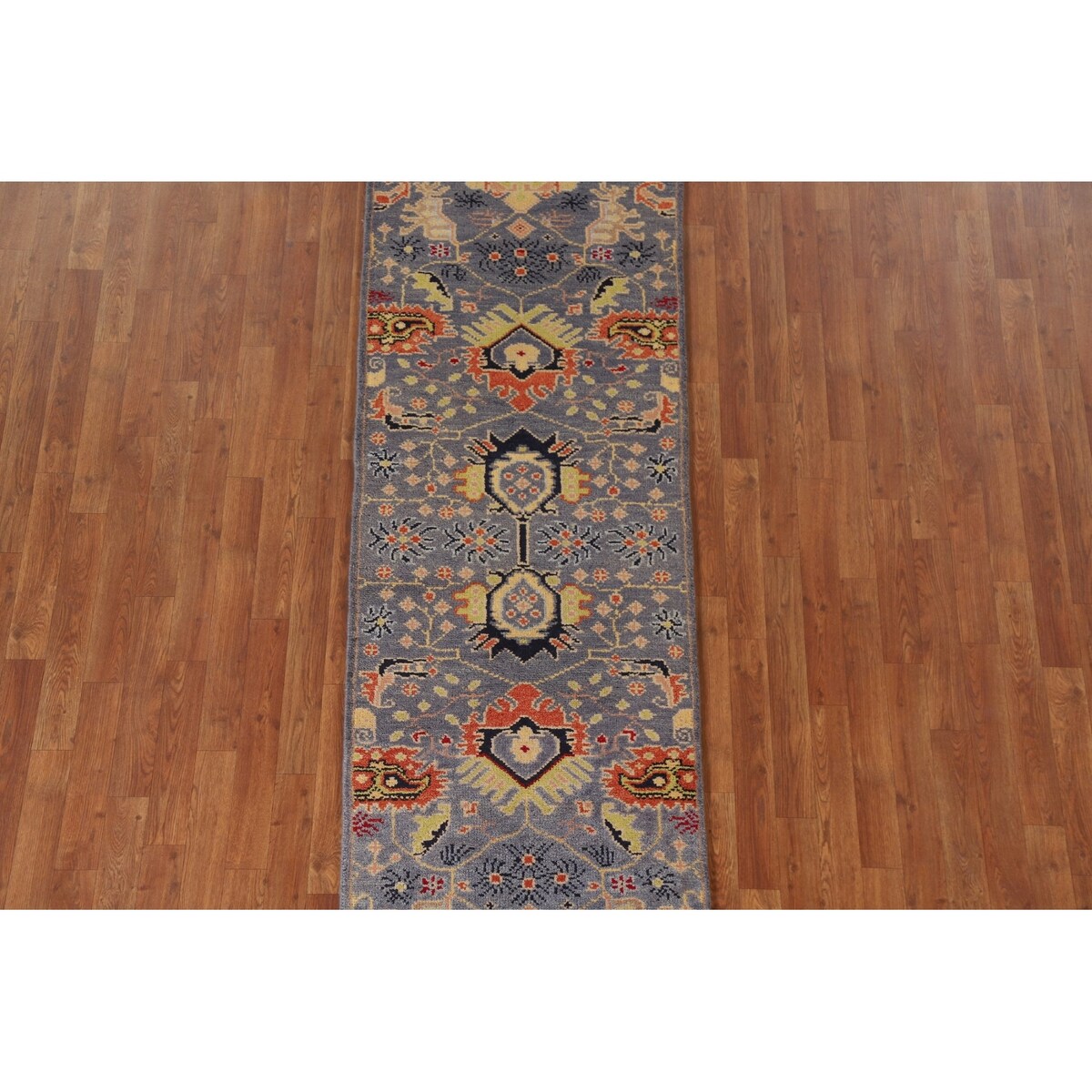 Heriz Serapi Oriental Runner Rug Hand-knotted Wool Carpet - 2'6"x 7'9"