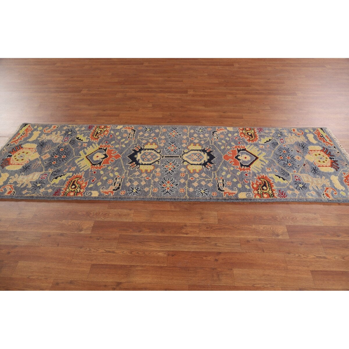 Heriz Serapi Oriental Runner Rug Hand-knotted Wool Carpet - 2'6"x 7'9"