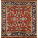 Heriz Serapi Square Area Rug Handmade Wool Carpet - 8'11"x 8'11"
