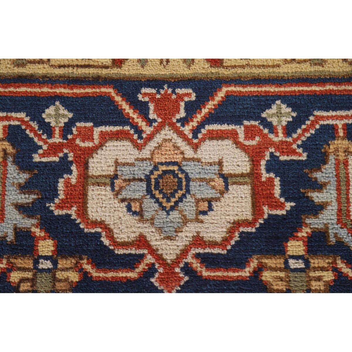 Heriz Serapi Square Area Rug Handmade Wool Carpet - 8'11"x 8'11"