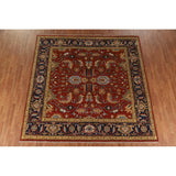 Heriz Serapi Square Area Rug Handmade Wool Carpet - 8'11"x 8'11"