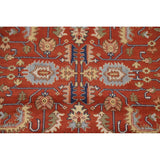Heriz Serapi Square Area Rug Handmade Wool Carpet - 8'11"x 8'11"