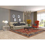 Heriz Serapi Square Area Rug Handmade Wool Carpet - 8'11"x 8'11"