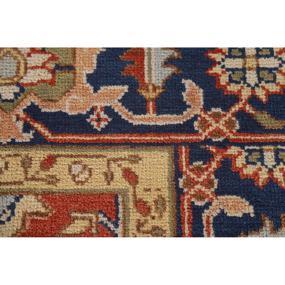 Heriz Serapi Square Area Rug Handmade Wool Carpet - 8'11"x 8'11"