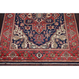 Heriz (serapi) Oriental Hand Knotted Wool Indian Area Rug - 11'9" x 8'11"