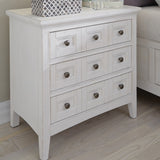Heron Cove Relaxed Traditional Soft White 3 Drawer Nightstand