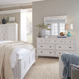 Heron Cove Relaxed Traditional Soft White 7 Drawer Dresser
