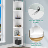 Herrell Wood 5-Tier 70.8" Tall Corner Bookshelf Bookcase