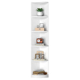 Herrell Wood 5-Tier 70.8" Tall Corner Bookshelf Bookcase