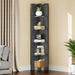 Herrell Wood 5-Tier 70.8" Tall Corner Bookshelf Bookcase