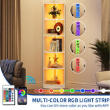 Herrell Wood 5-Tier 70.8" Tall Corner Bookshelf Bookcase