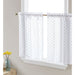 HLC.me Herringbone Lace Sheer Kitchen Cafe Curtain Tiers Swags Valance for Small Windows & Bathroom
