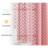 HLC.me Herringbone Lace Sheer Kitchen Cafe Curtain Tiers Swags Valance for Small Windows & Bathroom