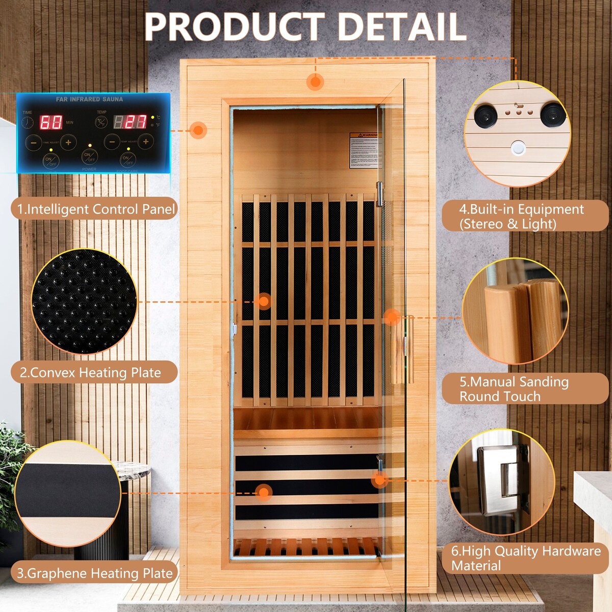 Hershey far-infrared wooden sauna room