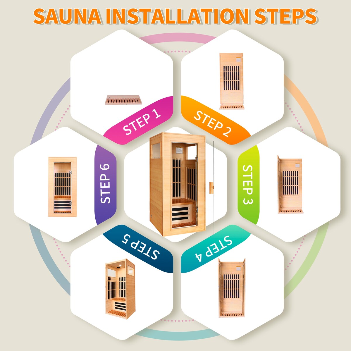 Hershey far-infrared wooden sauna room