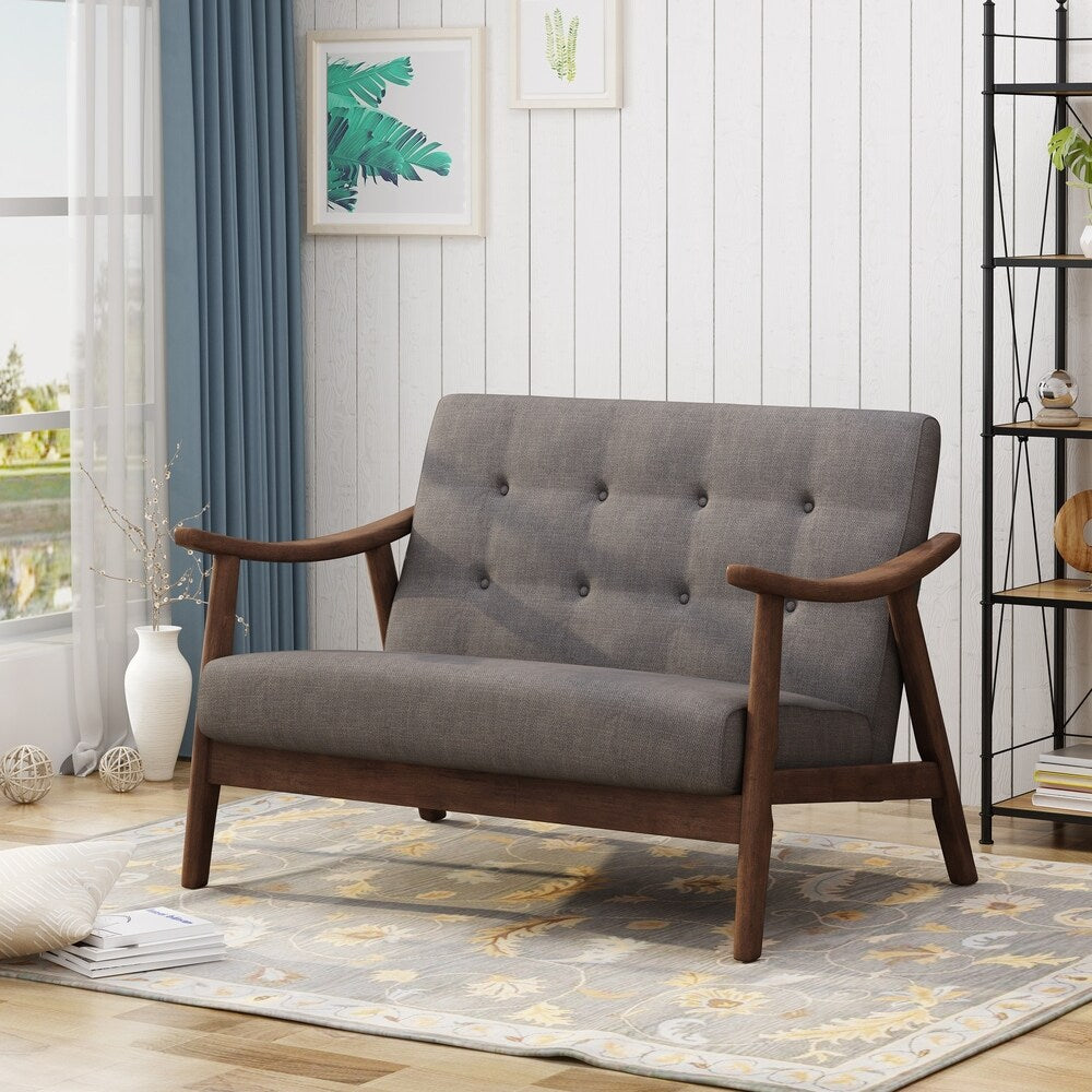 Hetel Mid-Century Modern Settee by Chirstopher Knight Home