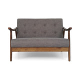 Hetel Mid-Century Modern Settee by Chirstopher Knight Home