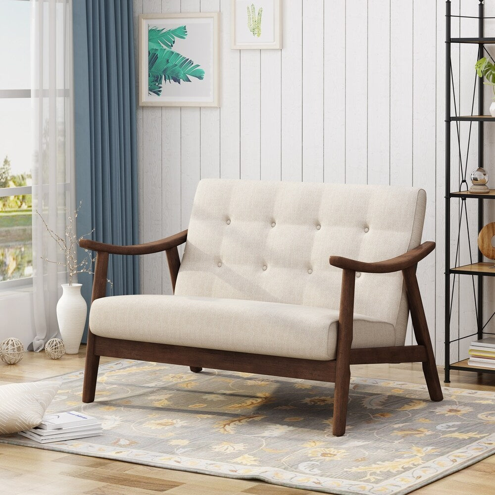 Hetel Mid-Century Modern Settee by Chirstopher Knight Home