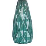 Hex 20" Ceramic Table Lamp w/ Faceted Base & Linen Shade (Set of 2) - 20.5