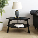 Hexagon Smart Coffee Table with 16-Color LED Lights