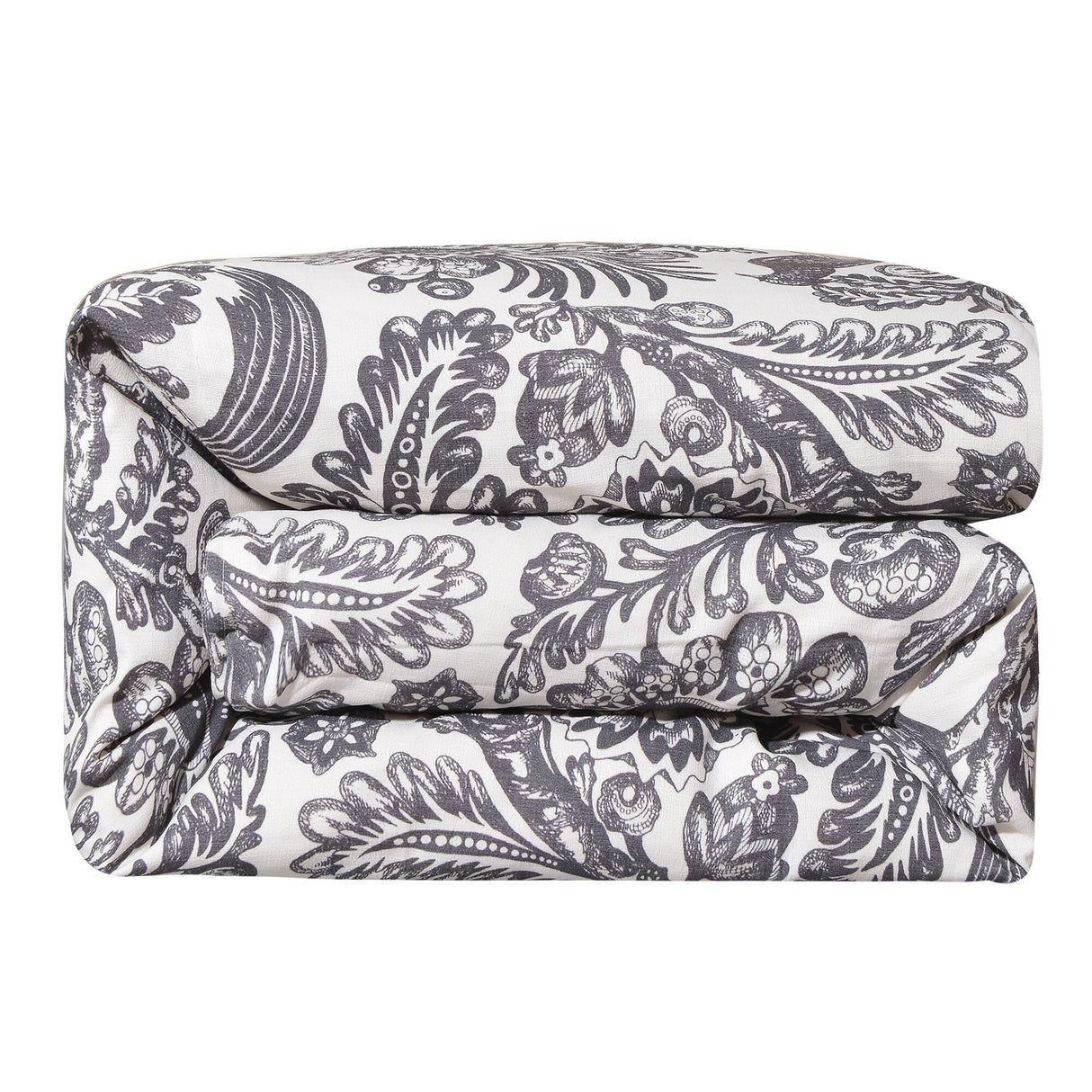 HiEnd Accents Augusta Black and White Botanical Toile Comforter Set, 3PC