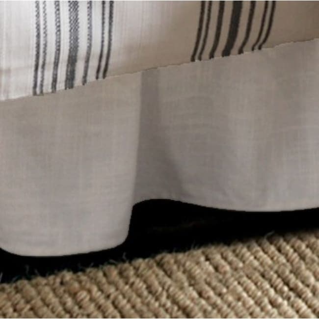 HiEnd Accents Gathered White Linen Bed Skirt, 1PC