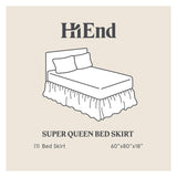 HiEnd Accents Gathered White Linen Bed Skirt, 1PC