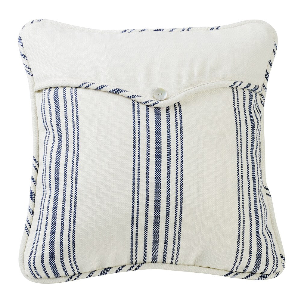 HiEnd Accents Prescott Navy Stripe EnvelopThrow Pillow 18X18