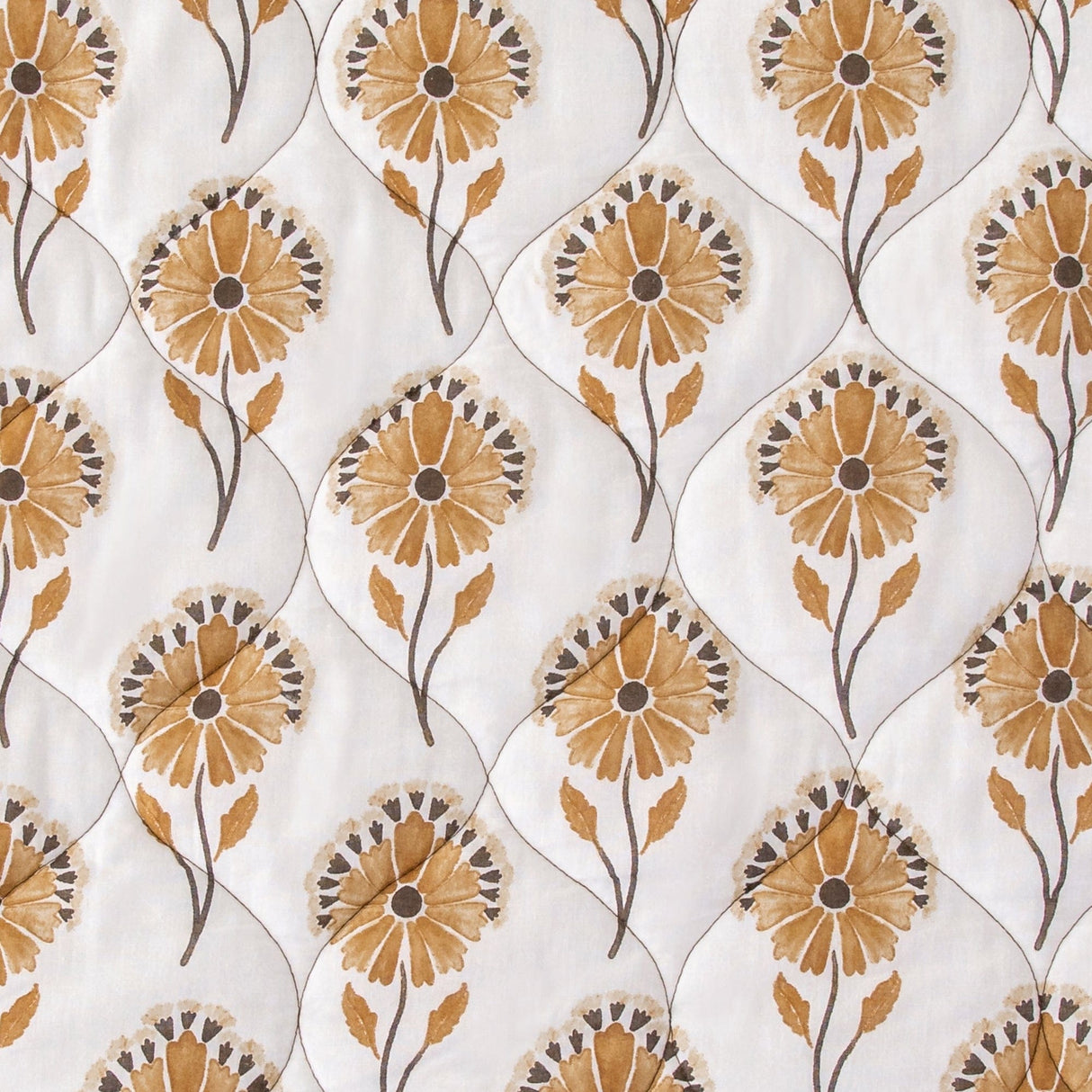 HiEnd Accents Woodstock Floral Ogee Reversible Quilt Set, 3PC