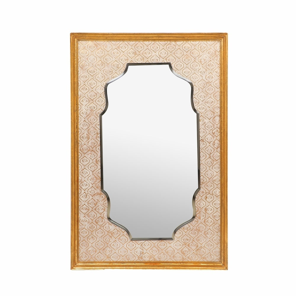 Hickok Traditional Handcrafted Embossed Rectangular Mirror by Christopher Knight Home - 42.00" L x 28.00" W x 1.75" D