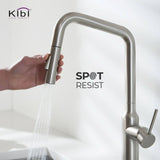 Brass High Arc Single Lever Kitchen Faucet with Pull Down Sprayer