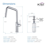 Brass High Arc Single Lever Kitchen Faucet with Pull Down Sprayer
