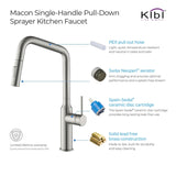 Brass High Arc Single Lever Kitchen Faucet with Pull Down Sprayer