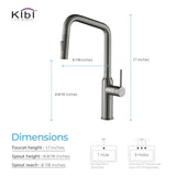 Brass High Arc Single Lever Kitchen Faucet with Pull Down Sprayer